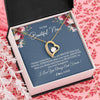 Forever Love Necklace 18K Yellow Gold Finish | Personalized To My Beautiful Niece Necklace From Aunt Uncle Braver Stronger Smarter Niece Pendant Jewelry Birthday Graduation Christmas Customized Message Card | siriusteestore
