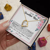 Forever Love Necklace 18K Yellow Gold Finish | 2 | Personalized To My Beautiful Niece Necklace From Aunt Uncle I Am Here For You Floral Niece Jewelry Pendant Birthday Christmas Customized Message Card | siriusteestore
