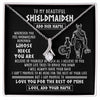 Alluring Beauty Necklace 14K White Gold Finish | 1 | Personalized To My Beautiful Shieldmaiden Viking Necklace Whenever You Feel Overwhelmed Niece Birthday Gifts Christmas Customized Gift Box Message Card | siriusteestore.myshopify