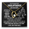 Forever Love Necklace 18K Yellow Gold Finish | 1 | Personalized To My Beautiful Shieldmaiden Viking Necklace Whenever You Feel Overwhelmed Niece Birthday Gifts Christmas Customized Gift Box Message Card | siriusteestore.myshopify