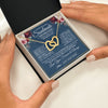 Interlocking Hearts Necklace 18K Yellow Gold Finish | 2 | Personalized To My Beautiful Soulmate Gift Necklace You Are My Love Gifts For Wife From Husband Wife Birthday Valentines Day Custom Gift Box Message Card | siriusteestore.myshopify