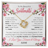 Love Knot Necklace 18K Yellow Gold Finish | 1 | Personalized To My Beautiful Soulmate Necklace From Husband Love You Longer Wife Birthday Anniversary Wedding Valentines Day Customized Gift Box Message Card | siriusteestore