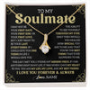Alluring Beauty Necklace 18K Yellow Gold Finish | 1 | Personalized To My Beautiful Soulmate Necklace From Husband The Day I Met You Birthday Gifts For Wife Girlfriend Anniversary Valentines Day Message Card | siriusteestore