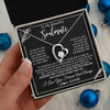 Forever Love Necklace 14K White Gold Finish | 2 | Personalized To My Beautiful Soulmate Necklace From Husband You're My Love Wife Birthday Anniversary Valentines Day Jewelry Customized Gift Box Message Card | siriusteestore