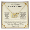 Interlocking Hearts Necklace 18K Yellow Gold Finish | 1 | Personalized To My Beautiful Soulmate Necklace Gift From Husband Promise Necklace For Soulmate Birthday Jewelry Christmas Customized Gift Box Message Card | siriusteestore