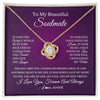 Love Knot Necklace 18K Yellow Gold Finish | Personalized To My Beautiful Soulmate Necklace Gift From Husband Romantic Gifts For Future Wife Birthday Anniversary Christmas Customized Gift Box Message Card | siriusteestore
