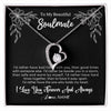 Forever Love Necklace 14K White Gold Finish | 1 | Personalized To My Beautiful Soulmate Necklace Gifts From Husband I'd Rather Soulmate Birthday Anniversary Valentines Day Customized Gift Box Message Card | siriusteestore