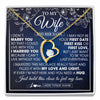 Forever Love Necklace 18K Yellow Gold Finish | 1 | Personalized To My Beautiful Wife Gifts From Husband Necklace Jewelry For Her Wife Wedding Anniversary Birthday Christmas Customized Gift Box Message Card | siriusteestore