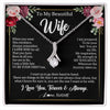 Alluring Beauty Necklace 14K White Gold Finish | 1 | Personalized To My Beautiful Wife Gifts Necklace From Husband When You Wear This Necklace Wife Birthday Christmas Anniversary Day Gift Box Message Card | siriusteestore