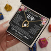 Forever Love Necklace 18K Yellow Gold Finish | 2 | Personalized To My Beautiful Wife Gifts Necklace From Husband When You Wear This Necklace Wife Birthday Christmas Anniversary Day Gift Box Message Card | siriusteestore