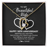 Forever Love Necklace 18K Yellow Gold Finish | Personalized To My Beautiful Wife Necklace From Husband 30 Years Wedding Anniversary For Her Married 30th Anniversary For Her Customized Gift Box Message | siriusteestore