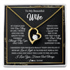 Forever Love Necklace 18K Yellow Gold Finish | 1 | Personalized To My Beautiful Wife Necklace From Husband Feel My Love For Her Wife Birthday Anniversary Wedding Valentines Christmas Customized Message Card | https://siriusteestore.