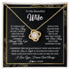 Love Knot Necklace 18K Yellow Gold Finish | 1 | Personalized To My Beautiful Wife Necklace From Husband Feel My Love For Her Wife Birthday Anniversary Wedding Valentines Christmas Customized Message Card | https://siriusteestore.