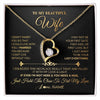 Forever Love Necklace 18K Yellow Gold Finish | Personalized To My Beautiful Wife Necklace From Husband Feel My Love Soulmate Wedding Anniversary Valentines Day Birthday Customized Gift Box Message Card | siriusteestore