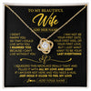 Love Knot Necklace 18K Yellow Gold Finish | 1 | Personalized To My Beautiful Wife Necklace From Husband I Can't Live Without You Romantic Valentines Gifts For Wife Birthday Christmas Gift Box Message Card | siriusteestore.myshopify