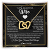 Interlocking Hearts Necklace 18K Yellow Gold Finish | 1 | Personalized To My Beautiful Wife Necklace From Husband I May Not Be Your First Day Wife Valentines Day Birthday Christmas Customized Gift Box Message Card | siriusteestore