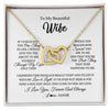 Interlocking Hearts Necklace 18K Yellow Gold Finish | 1 | Personalized To My Beautiful Wife Necklace From Husband If I Could Give You Wife Birthday Anniversary Wedding Day Christmas Customized Gift Box Message Card | siriusteestore