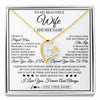 Forever Love Necklace 18K Yellow Gold Finish | 1 | Personalized To My Beautiful Wife Necklace From Husband Love You Like I Do Promise Wife Romantic Birthday Anniversary For Her Christmas Gift Box Message Card | siriusteestore