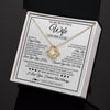 Love Knot Necklace 18K Yellow Gold Finish | 2 | Personalized To My Beautiful Wife Necklace From Husband Love You Like I Do Promise Wife Romantic Birthday Anniversary For Her Christmas Gift Box Message Card | siriusteestore