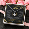 Alluring Beauty Necklace 14K White Gold Finish | 2 | Personalized To My Beautiful Wife Necklace From Husband My Love Wife Birthday Romantic Unique Anniversary Wedding Christmas Customized Gift Box Message Card | siriusteestore