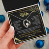 Forever Love Necklace 14K White Gold Finish | 2 | Personalized To My Beautiful Wife Necklace From Husband My Love Wife Birthday Romantic Unique Anniversary Wedding Christmas Customized Gift Box Message Card | siriusteestore