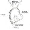 Forever Love Necklace 14K White Gold Finish | 4 | Personalized To My Beautiful Wife Necklace From Husband When I Say Wife Gifts Romantic Birthday Valentines For Her Christmas Custom Gift Box Message Card | https://siriusteestore.