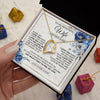 Forever Love Necklace 18K Yellow Gold Finish | 2 | Personalized To My Beautiful Wife Necklace From Husband When I Say Wife Gifts Romantic Birthday Valentines For Her Christmas Custom Gift Box Message Card | https://siriusteestore.