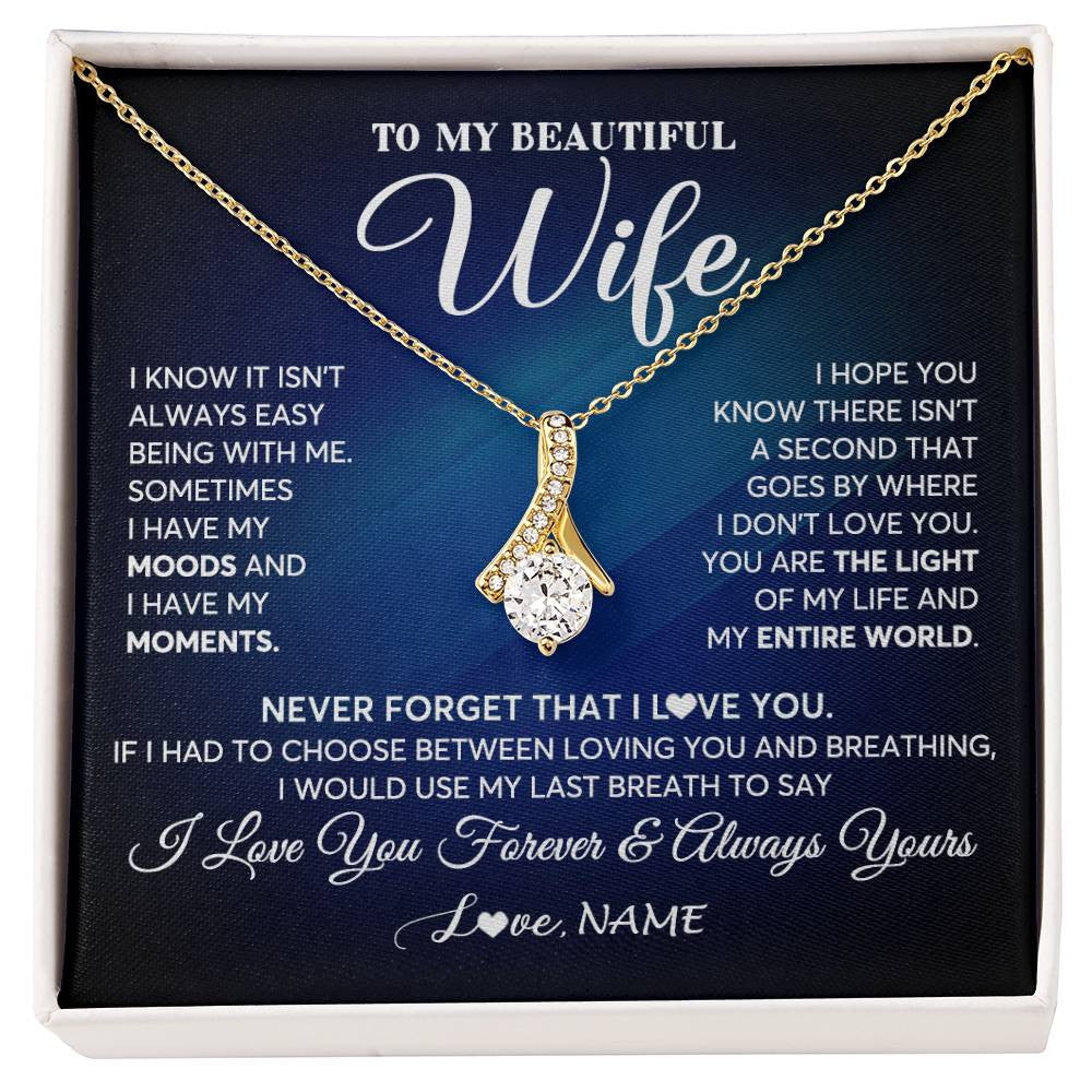 To my beautiful wife necklace store