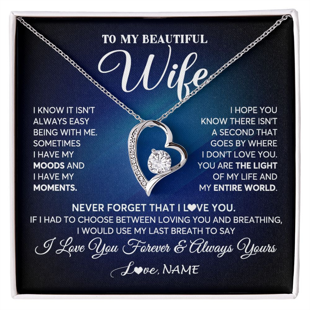 Personalized To My Beautiful Wife Necklace From Husband You Are