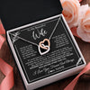 Interlocking Hearts Necklace Stainless Steel & Rose Gold Finish | 2 | Personalized To My Beautiful Wife Necklace From Husband You're My Love Wife Birthday Anniversary Valentines Day Christmas Customized Gift Box Message Card | siriusteestore