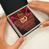 Interlocking Hearts Necklace 18K Yellow Gold Finish | 2 | Personalized To My Beautiful Wife Necklace Gift From Husband Heartfelt Wedding Anniversary Valentines Day Wife Gifts Christmas Custom Gift Box Message Card | siriusteestore.myshopify