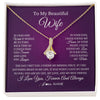 Alluring Beauty Necklace 18K Yellow Gold Finish | Personalized To My Beautiful Wife Necklace Gift From Husband Romantic Gifts For Wife Birthday Anniversary Valentines Christmas Customized Gift Box Message Card | siriusteestore