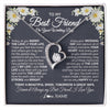 Forever Love Necklace 14K White Gold Finish | 1 | Personalized To My Best Friend On Her Wedding Day Necklace Bride Gifts From Maid Of Honor Always My Best Friend Gifts Jewelry Customized Gift Box Message Card | siriusteestore
