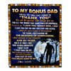 Personalized To My Bonus Dad Blanket From Step Daughter Thank You Grateful Love Stepfather Birthday Mothers Day Christmas Customized Gift Fleece Blanket | siriusteestore