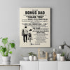 Personalized To My Bonus Dad Canvas From Daughter For All The Times That I Forgot To Thank You Stepdad Birthday Fathers Day Christmas Custom Wall Art Print Framed Canvas | siriusteestore