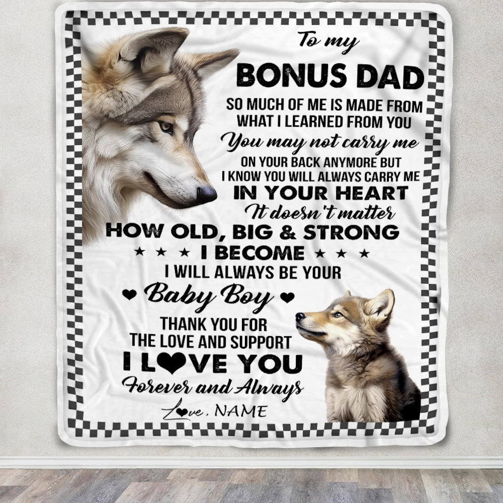 https://siriustee.com/cdn/shop/files/Personalized_To_My_Bonus_Dad_From_Step_Son_Blanket_Wolf_Always_Be_Your_Little_Boy_Stepdad_Mothers_Day_Birthday_Christmas_Gift_Customized_Fleece_Throw_Blanket_Blanket_mockup_3_2000x.jpg?v=1701938987