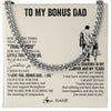 Cuban Link Chain Necklace Stainless Steel | 1 | Personalized To My Bonus Dad Necklace From Stepdaughter For All The Times That I Forgot To Thank You Fathers Day Christmas Customized Gift Box Message Card | siriusteestore