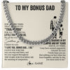 Cuban Link Chain Necklace Stainless Steel | 1 | Personalized To My Bonus Dad Necklace From Stepson For All The Times That I Forgot To Thank You Birthday Fathers Day Christmas Customized Gift Box Message Card | siriusteestore