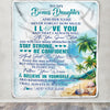 Personalized To My Bonus Daughter Blanket Beach I Love You Forever From Stepmom Stepdad Stepdaughter Birthday Gifts Christmas Graduation Custom Fleece Blanket | siriusteestore