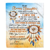 Personalized To My Bonus Daughter Blanket Dream Catcher I Love You Forever From Stepmom Stepdad Stepdaughter Birthday Gifts Christmas Graduation Fleece Blanket | siriusteestore