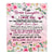 Personalized To My Bonus Daughter Blanket From Mom Never Forget I Love You Flower Stepdaughter Birthday Graduation Christmas Customized Bed Fleece Blanket | siriusteestore