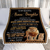 Personalized To My Bonus Daughter Blanket From Stepdad Whenever You Feel Lion Stepdaughter Birthday Gifts Graduation Christmas Fleece Throw Blanket | siriusteestore