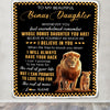 Personalized To My Bonus Daughter Blanket From Stepdad Whenever You Feel Lion Stepdaughter Birthday Gifts Graduation Christmas Fleece Throw Blanket | siriusteestore