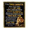 Personalized To My Bonus Daughter Blanket From Stepfather This Old Lion Love You Stepdaughter Birthday Graduation Christmas Customized Fleece Blanket | siriusteestore
