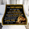 Personalized To My Bonus Daughter Blanket From Stepfather This Old Lion Love You Stepdaughter Birthday Graduation Christmas Customized Fleece Blanket | siriusteestore