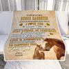 Personalized To My Bonus Daughter Blanket From Stepmom Always Remember I Love You Horse Stepdaughter Birthday Graduation Christmas Customized Fleece Blanket | siriusteestore