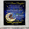 Personalized To My Bonus Daughter Blanket From Stepmother Stepdad I Am Always With You Wolf StepDaughter Birthday Christmas Customized Fleece Throw Blanket | siriusteestore