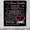 Personalized To My Bonus Daughter From Stepdad Blanket Once Upon A Time Birthday Graduation Gifts For Stepdaughter Gifts Christmas Fleece Throw Blanket | siriusteestore