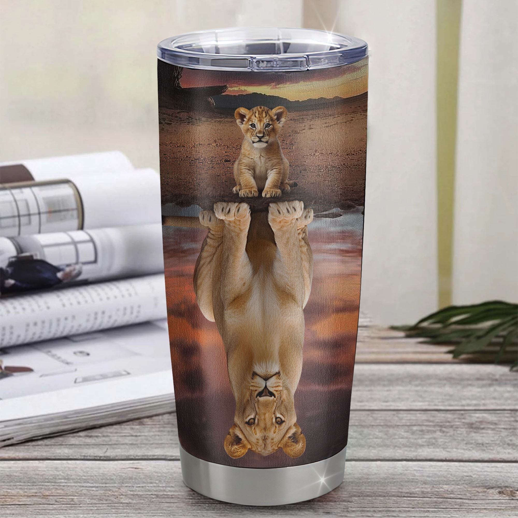 Personalized To My Bonus Daughter From Stepmom  Stainless Steel Tumbler Cup I Wish You The Strength Lion Stepdaughter Birthday Graduation Christmas Travel Mug | siriusteestore
