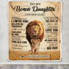 Personalized To My Bonus Daughter Gifts Blanket From Stepdad Always Remember Lion Gifts For Stepdaughter Birthday Graduation Christmas Custom Fleece Blanket | siriusteestore